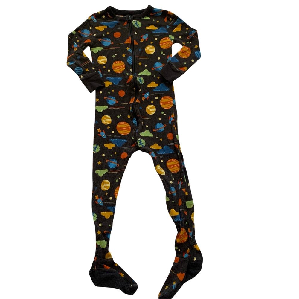 Old Navy Boys Girls 3T Solar System Planets Rocket Footie One Piece Zip Pajamas